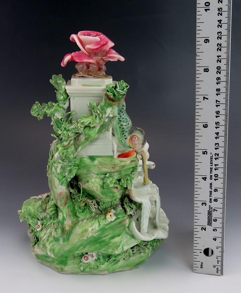 Antique c1760 Rococo English Derby Porcelain Woman & Lamb Figurine/Statue