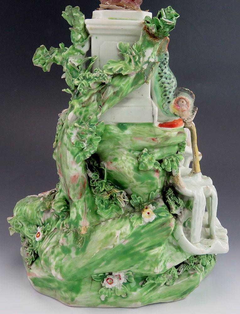 Antique c1760 Rococo English Derby Porcelain Woman & Lamb Figurine/Statue