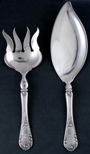 Dominick Haff Louis XIV 1888 Art Nouveau Sterling Silver Fish Serving Set