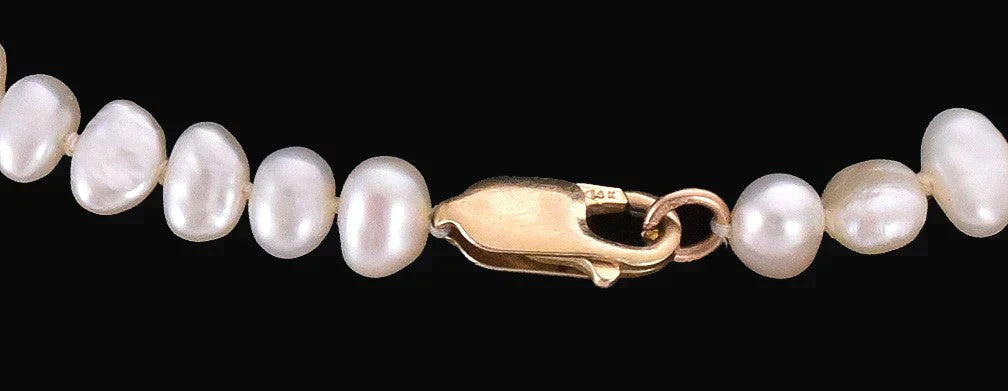 Charming Lustrous Freshwater Pearl 25" Necklace with 14K Yellow Gold Clasp