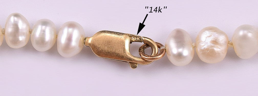 Charming Lustrous Freshwater Pearl 25" Necklace with 14K Yellow Gold Clasp