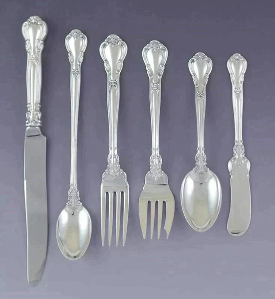 Nice Gorham Sterling Silver 60pc Chantilly Flatware Set Serves 8