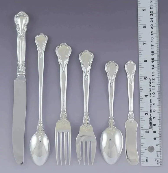 Nice Gorham Sterling Silver 60pc Chantilly Flatware Set Serves 8