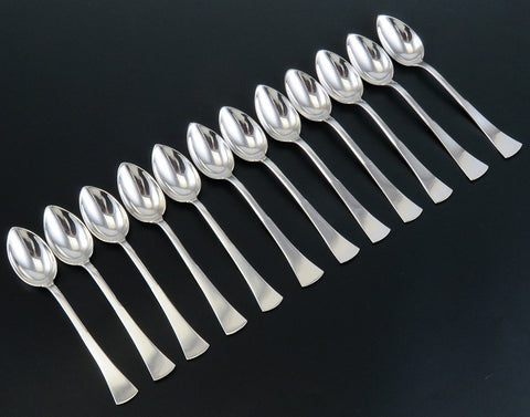 12 Classic Austrian 900 Silver Demitasse Spoons No Mono