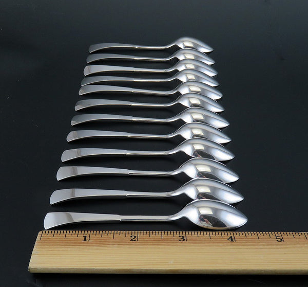 12 Classic Austrian 900 Silver Demitasse Spoons No Mono