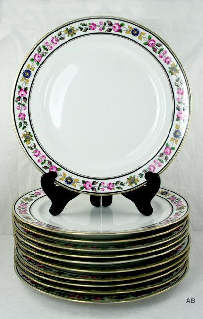 11 Ahrenfeldt Limoges Porcelain Rose Floral Plates