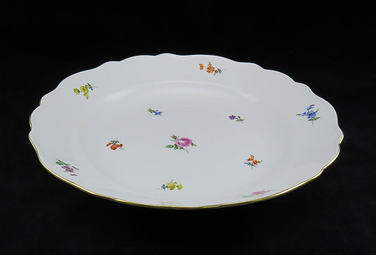 Large Perfect Meissen Scattered Flowers Round Serving Bowl 14" Diameter