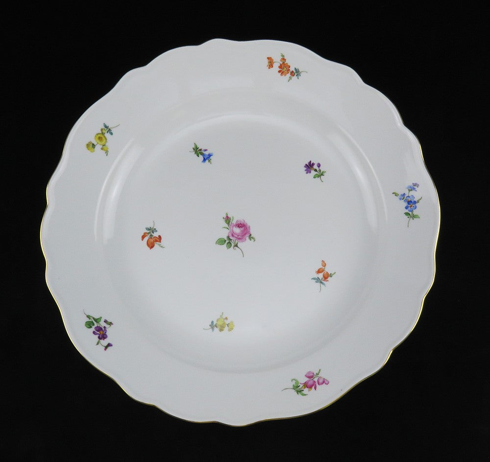 Large Perfect Meissen Scattered Flowers Round Serving Bowl 14" Diameter