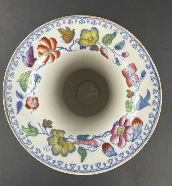Nice c1835 English Georgian Masons Ironstone Flying Bird Chinoiserie Vase 8"