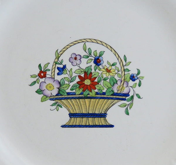 11 Antique Minton England Porcelain Basket of Flowers Lunch Salad Plates 9"