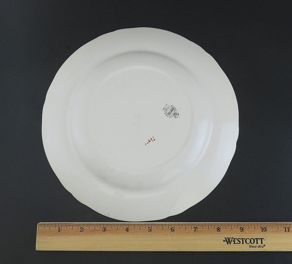 11 Antique Minton England Porcelain Basket of Flowers Lunch Salad Plates 9"