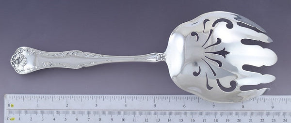 Antique American Sterling Silver Floral Art Nouveau Serving Fork