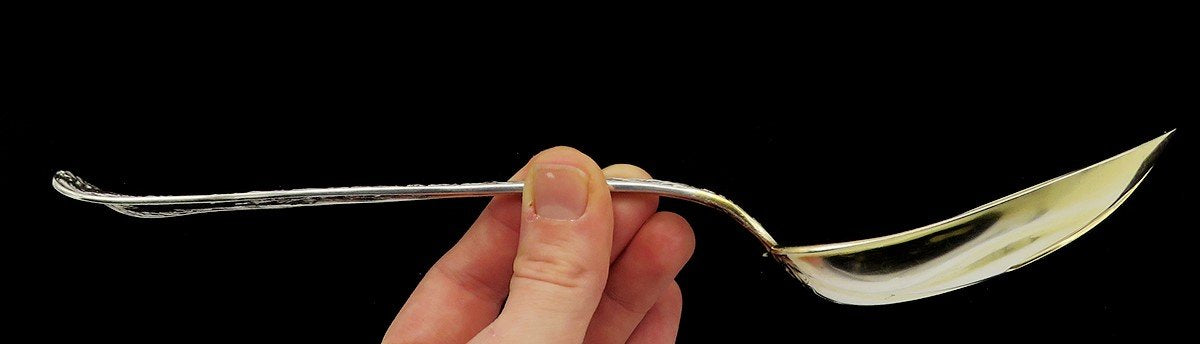 Art Nouveau Gorham Sterling Silver Serving Fork Margarette Daisies Gold Wash