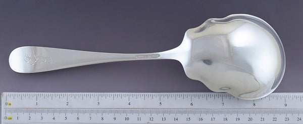 Lovely Stieff Rose Sterling Silver Repousse 9" Casserole Berry Serving Spoon