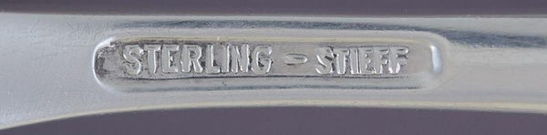 Lovely Stieff Rose Sterling Silver Repousse 9" Casserole Berry Serving Spoon