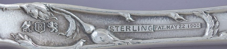 Lovely set 7 Reed & Barton Sterling Silver Les Cinq Fleurs Teaspoons