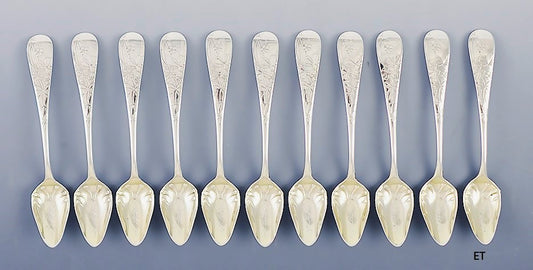Great Set 11 Frank Whiting Oxalis Sterling Silver Citrus Grapefruit Spoons