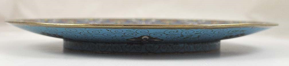 Colorful Late 1800s/early 1900s Japanese Meiji Cloisonne Plate