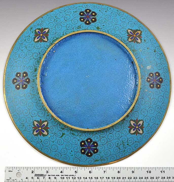 Colorful Late 1800s/early 1900s Japanese Meiji Cloisonne Plate