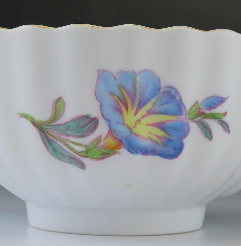Spode Copeland English Porcelain Iris Pattern Hand Painted 17 Saucers 5 Tea Cups