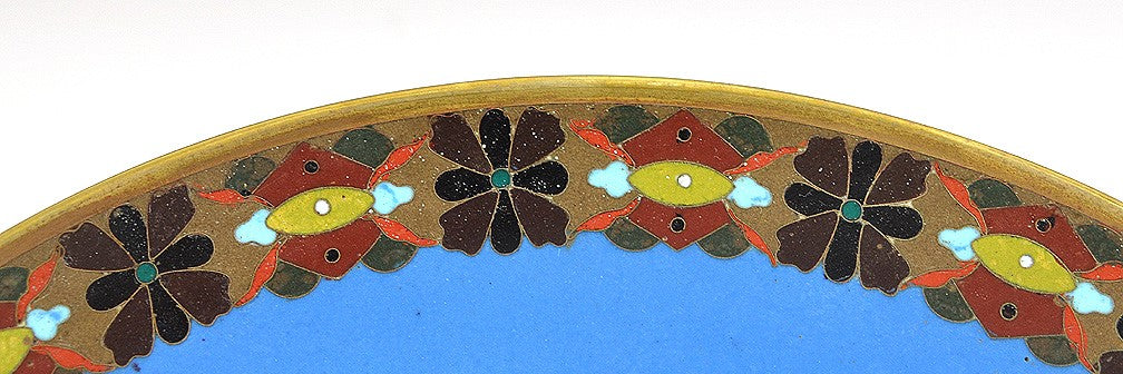 Lovely Late 1800s/Early 1900s Japanese Meiji Colorful Cloisonne Charger