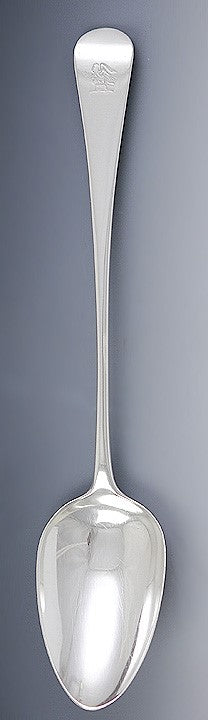 Fine Antique 1816 English Georgian Sterling Silver Stuffing Serving Spoon