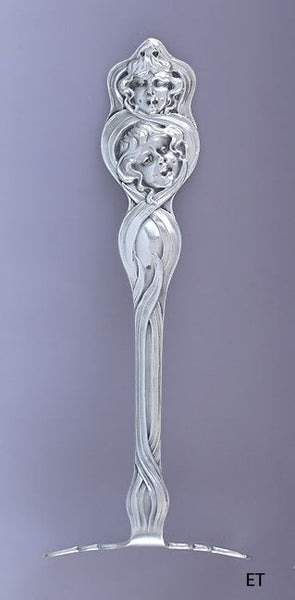 Rare Unger Brothers Sterling Silver Cupid Sunbeams Baby Food Pusher 'Mary'