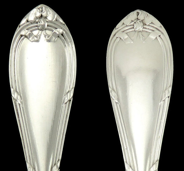 12 Antique French Silver Plated Cailar Bayard Paris Fish/Dessert Forks NO MONOs