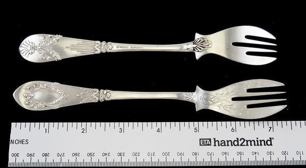 12 Antique/Vintage c1920 German 800 Silver Horovitz Fish/Pastry/Dessert Forks