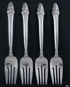 4 Gorham Sovereign Sterling Silver Salad Forks 6 1/2" NO MONOS
