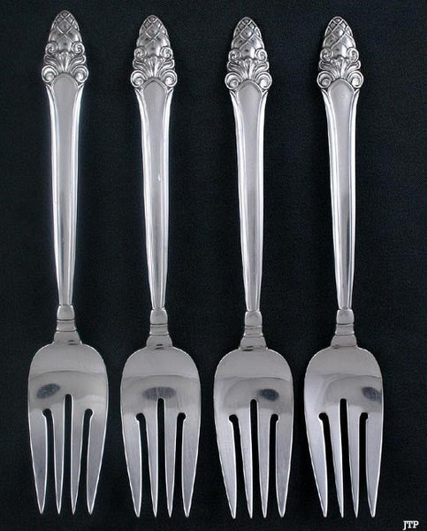 4 Gorham Sovereign Sterling Silver Salad Forks 6 1/2" NO MONOS