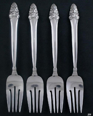 4 Gorham Sovereign Sterling Silver Salad Forks 6 1/2" NO MONOS