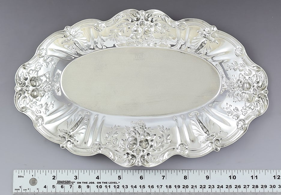 Fine Reed & Barton Sterling Silver Francis I Oval Dish/Bowl Bread Tray 7.5 X 12"