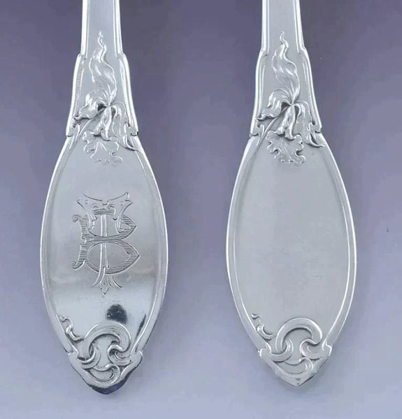 c1900 French 950 Silver 83pc Art Nouveau Flatware Set Serves 12