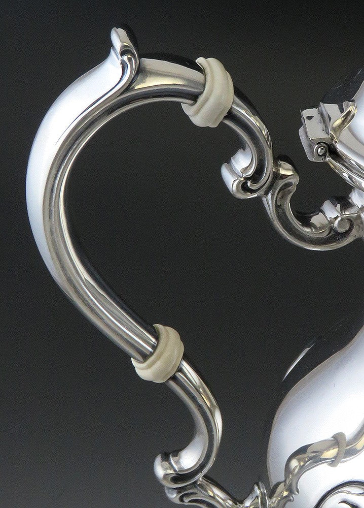Fine Vintage 1983 Gorham Chantilly Hand Chased Sterling Silver Coffee Pot
