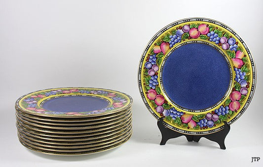 12 Wedgwood Porcelain Covent Garden Fruit Dinner Plates