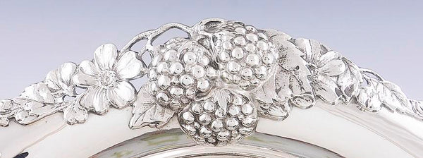 Antique 1909 Gorham Sterling Silver Fruit Centerpiece Bowl Heavy Weight 10 3/4"