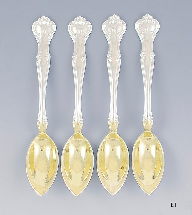 4 Gorham Sterling Silver Cromwell Citrus Grapefruit Fruit Spoons 5 3/4"