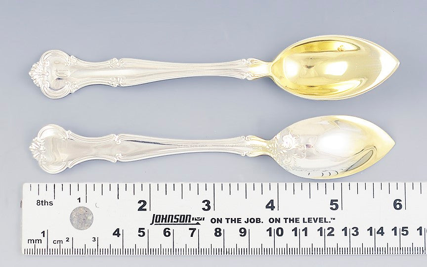 4 Gorham Sterling Silver Cromwell Citrus Grapefruit Fruit Spoons 5 3/4"