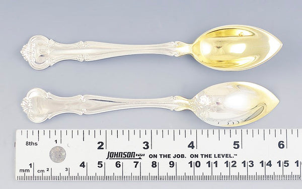 4 Gorham Sterling Silver Cromwell Citrus Grapefruit Fruit Spoons 5 3/4"