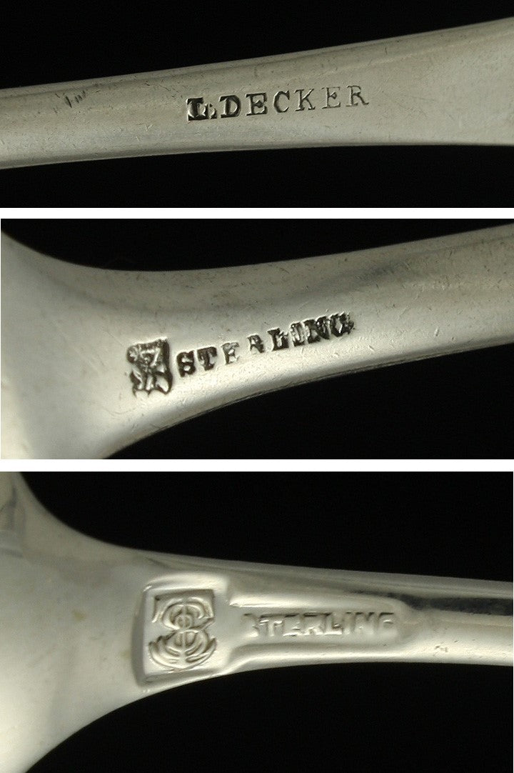 7 Towle Sterling Silver No. 43 Bright Cut Teaspoons