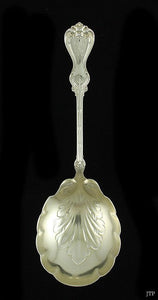 Antique c1900 Whiting Duke of York Sterling Silver Berry Casserole Serving Spoon