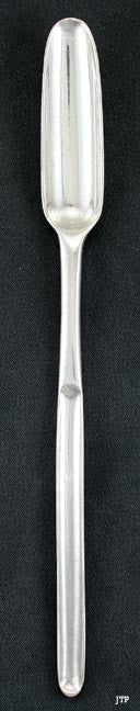 Antique 1734 English Sterling Silver Griffin Crest Double Marrow Scoop