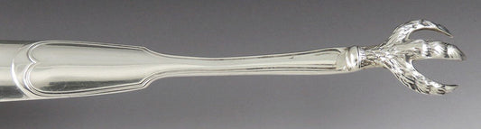 Antique 1852 William Gale & Son American Coin Silver Talon Foot Tongs 6 7/16"