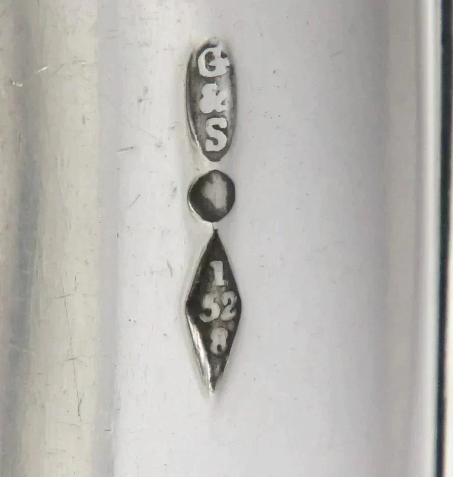 Antique 1852 William Gale & Son American Coin Silver Talon Foot Tongs 6 7/16"