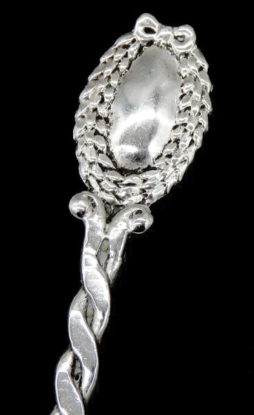 Antique 1890s German Silver Dutch Colonial Style Heart Shaped Pierced Server