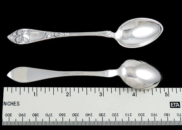 12 Antique Norwegian 830S Silver Marthinsen ØPPHOYET Open Rose Demitasse Spoons