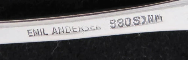 12 Antique Norwegian 830S Silver Marthinsen ØPPHOYET Open Rose Demitasse Spoons