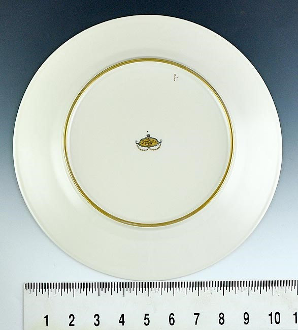7 Fine Luxury Bavarian Rosenthal Gilded Ivory Dinner Plates