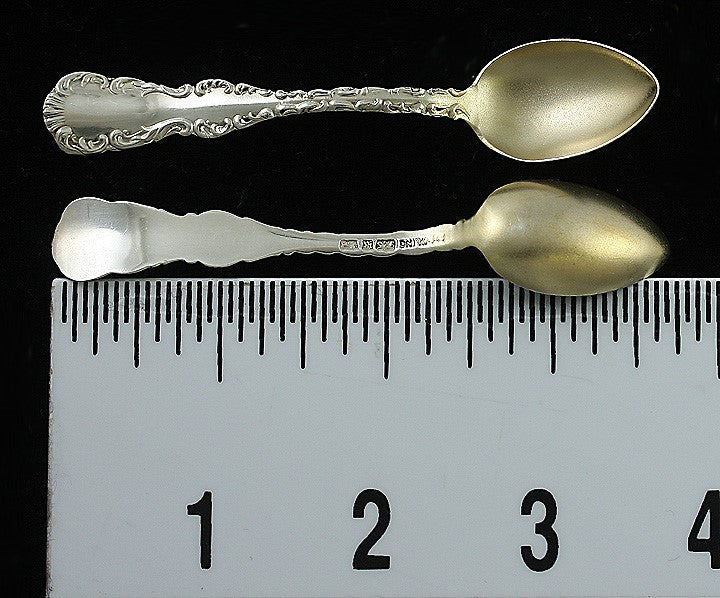 6 Roden Bros Louis XV Pattern Sterling Demitasse Spoons
